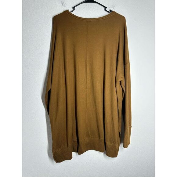 Time and Tru Brown Mustard Crewneck Sweater Size 3XL(22) Long Sleeve - Picture 4 of 10